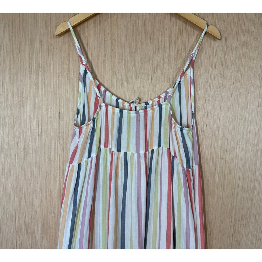 Old Navy Striped Tiered Maxi Swing Sundress Size Large Pockets Multicolor - Picture 6 of 13